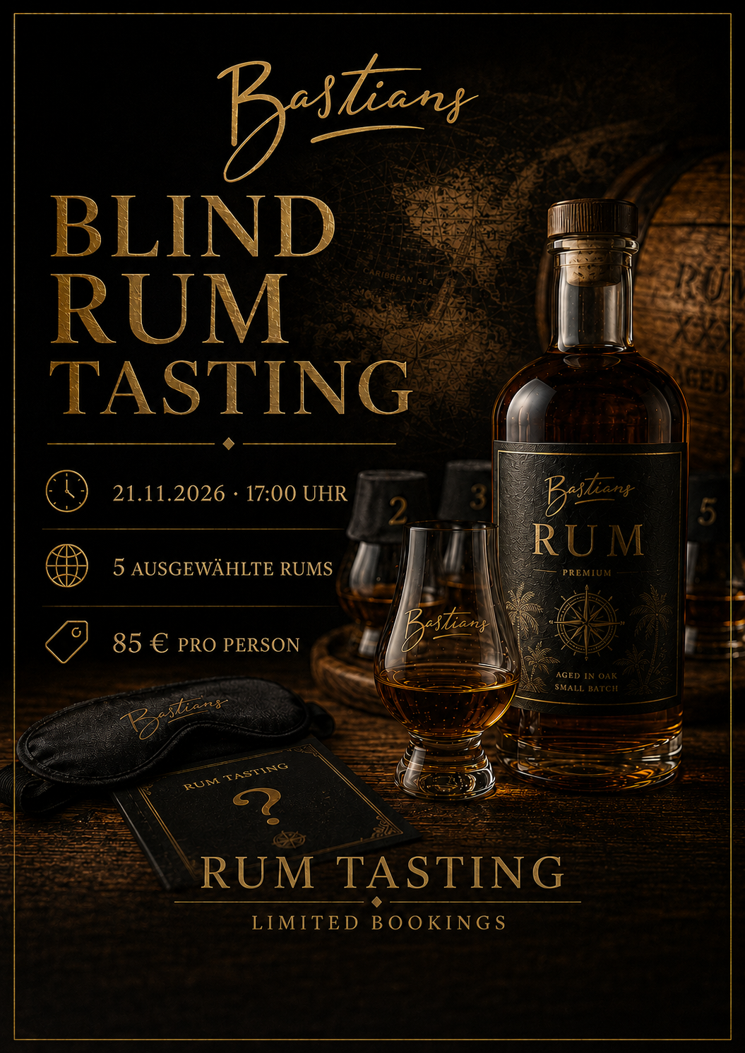 Blind Rum Tasting Augsburg bei Bastians am 21.11.2026