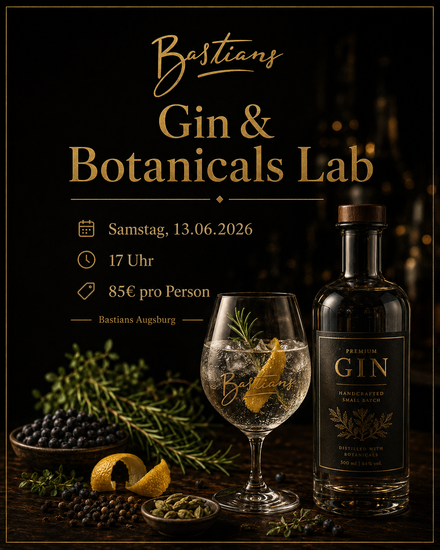 Gin & Botanicals Lab Gin Tasting Augsburg bei Bastians am 13.06.2026
