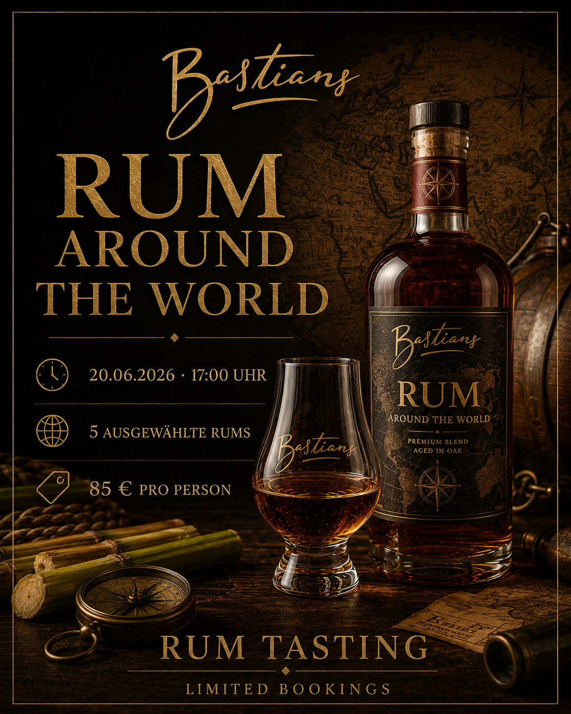 Rum Around the World Tasting Augsburg bei Bastians am 20.06.2026