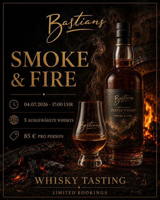 Smoke and Fire rauchiges Whisky Tasting Augsburg bei Bastians am 04.07.2026