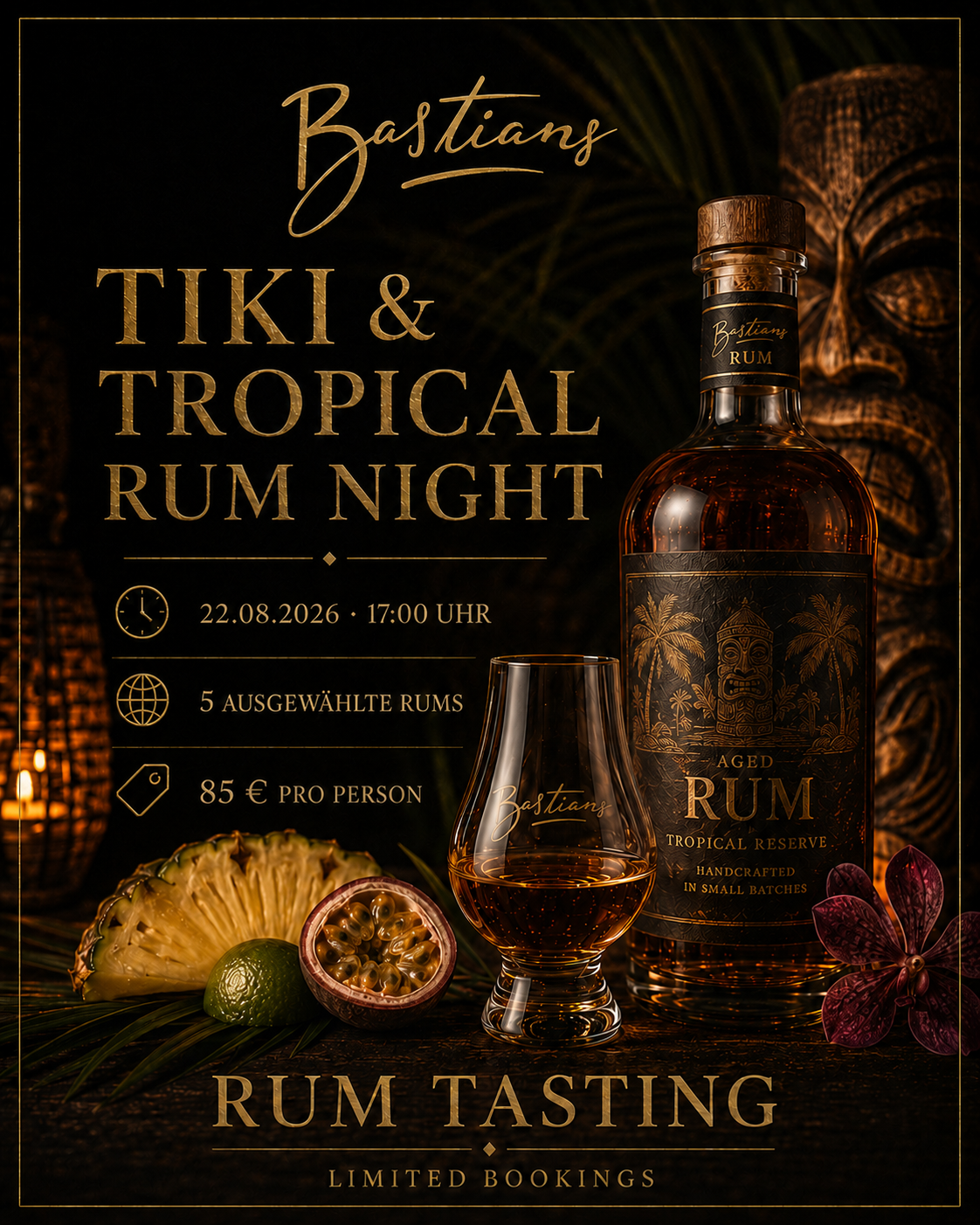 Tiki & Tropical Rum Night am 22.08.2026 um 17:00 Uhr