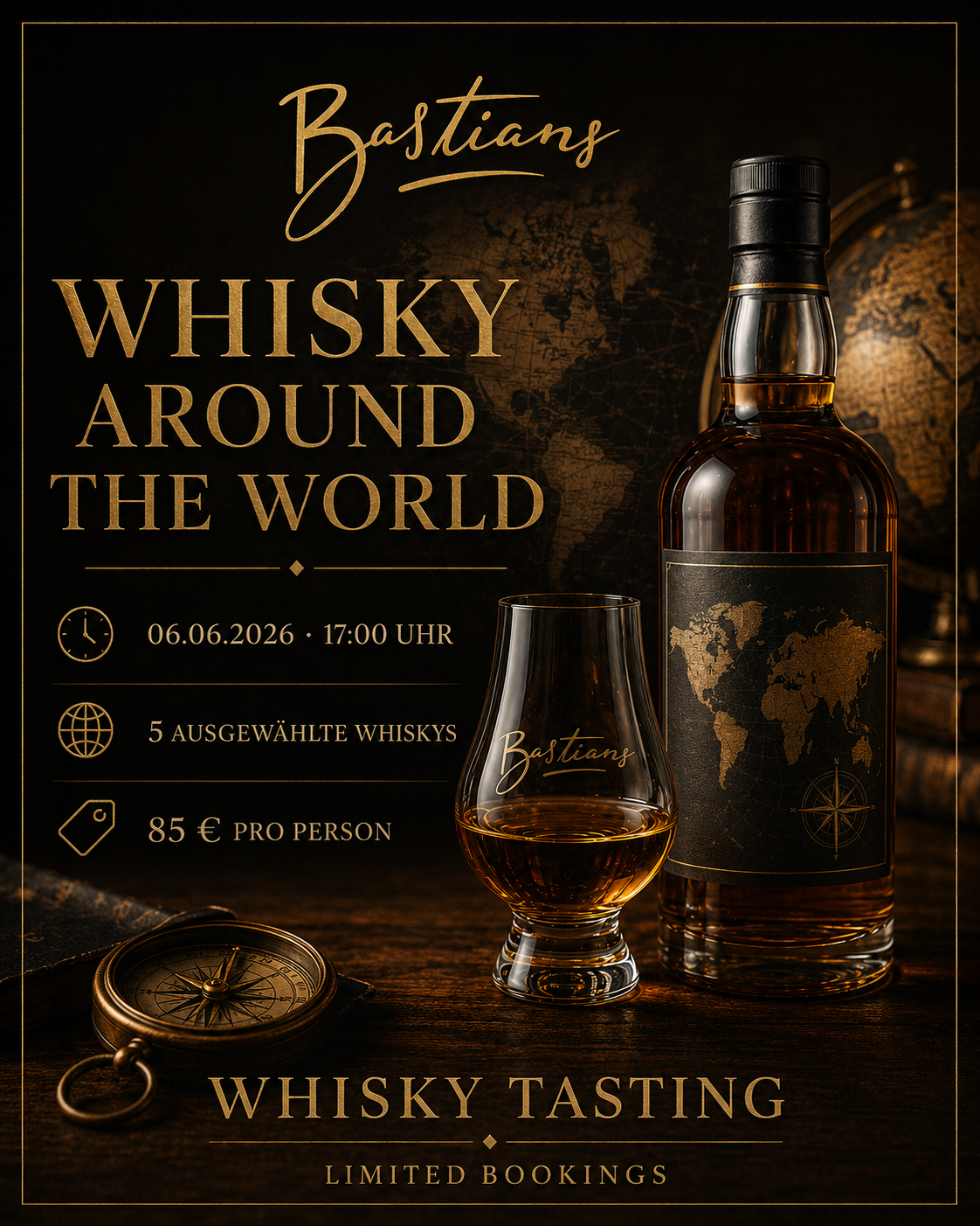 Whisky Around the World Tasting Augsburg bei Bastians am 06.06.2026