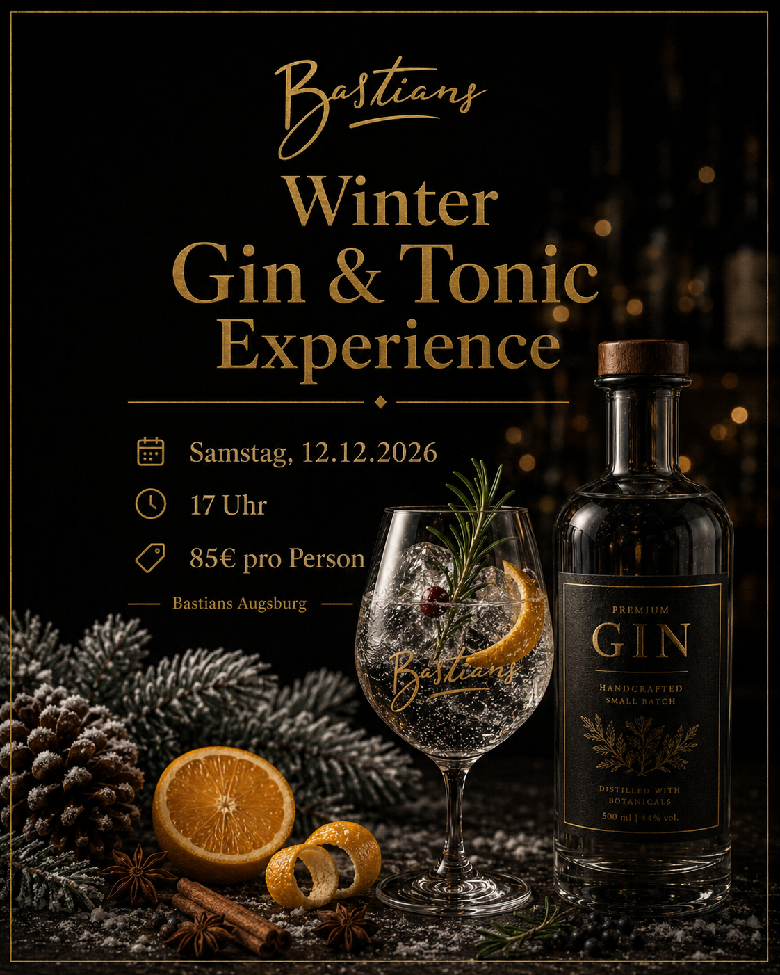 Winter Gin and Tonic Experience Augsburg bei Bastians am 12.12.2026